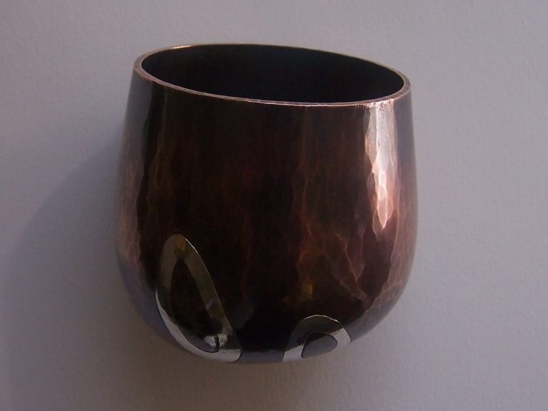 Tumbler - copper with silver inlay